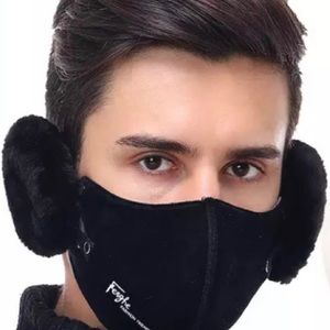 Unisex Black [Removable] Earmuff Mask